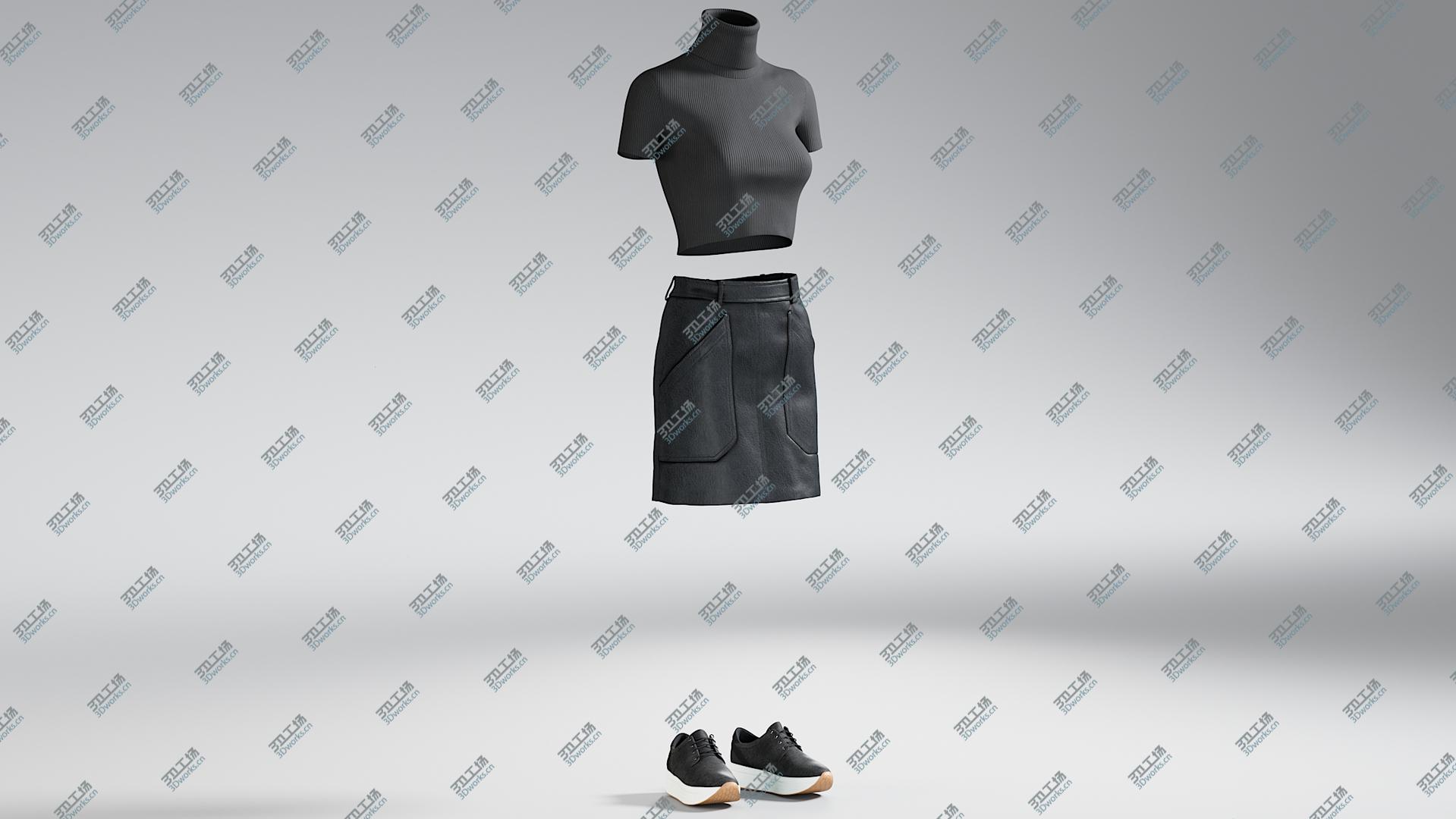 images/goods_img/20210319/3D Women's Skirt with TShirt and Sneakers 1/3.jpg